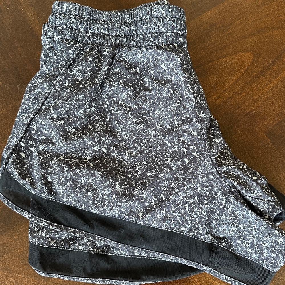 Speckled Black and White Athletic Shorts